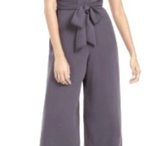 Bar III Soft Crepe Belted Jumpsuit